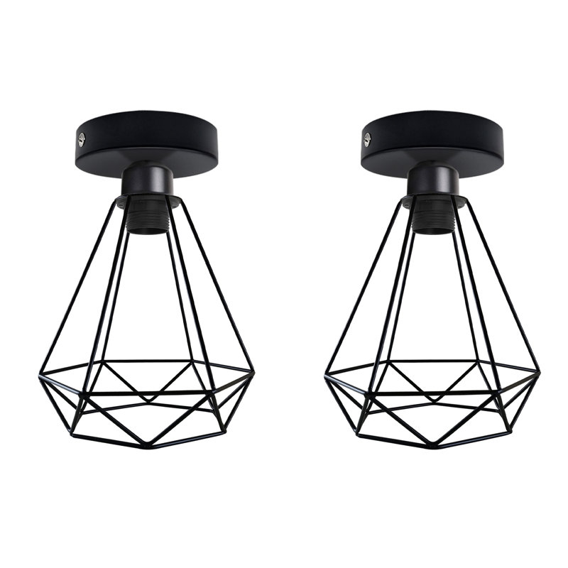 Kanode 2-Light 46cm Semi Flush Mount, Yes