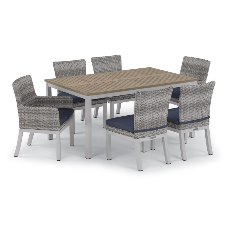 Argento Outdoor Dining Side Chair, Midnight Blue