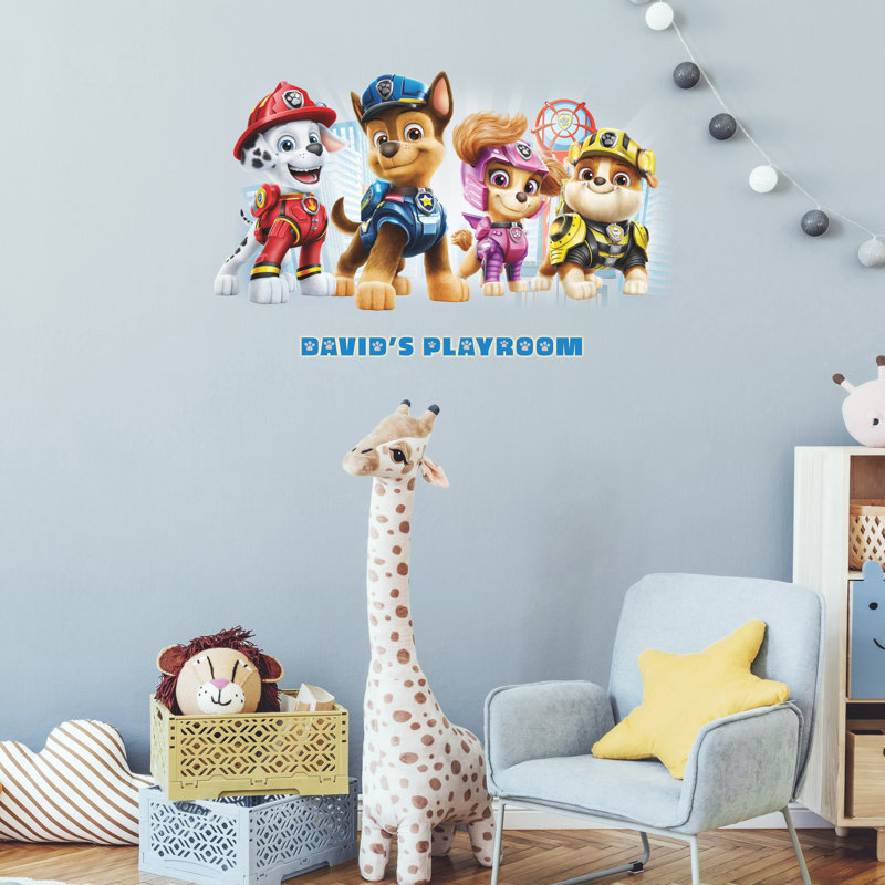 Paw Patrol Personalized Alphabet Peel and Stick Wall Decals