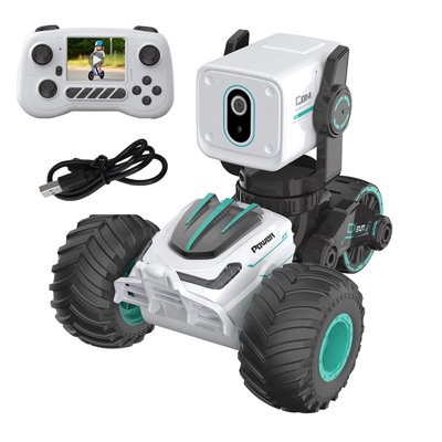 Télécommande de voiture avec caméra vidéo en temps réel 720P Camion tout-terrain pour enfants, véhicule RC, cadeau d'anniversaire pour tout-petits