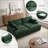 Oversized Upholstered Green Chenille Sleeper Sofa Bed Lounge sofa with Armrests & Throw Pillows-2021870856