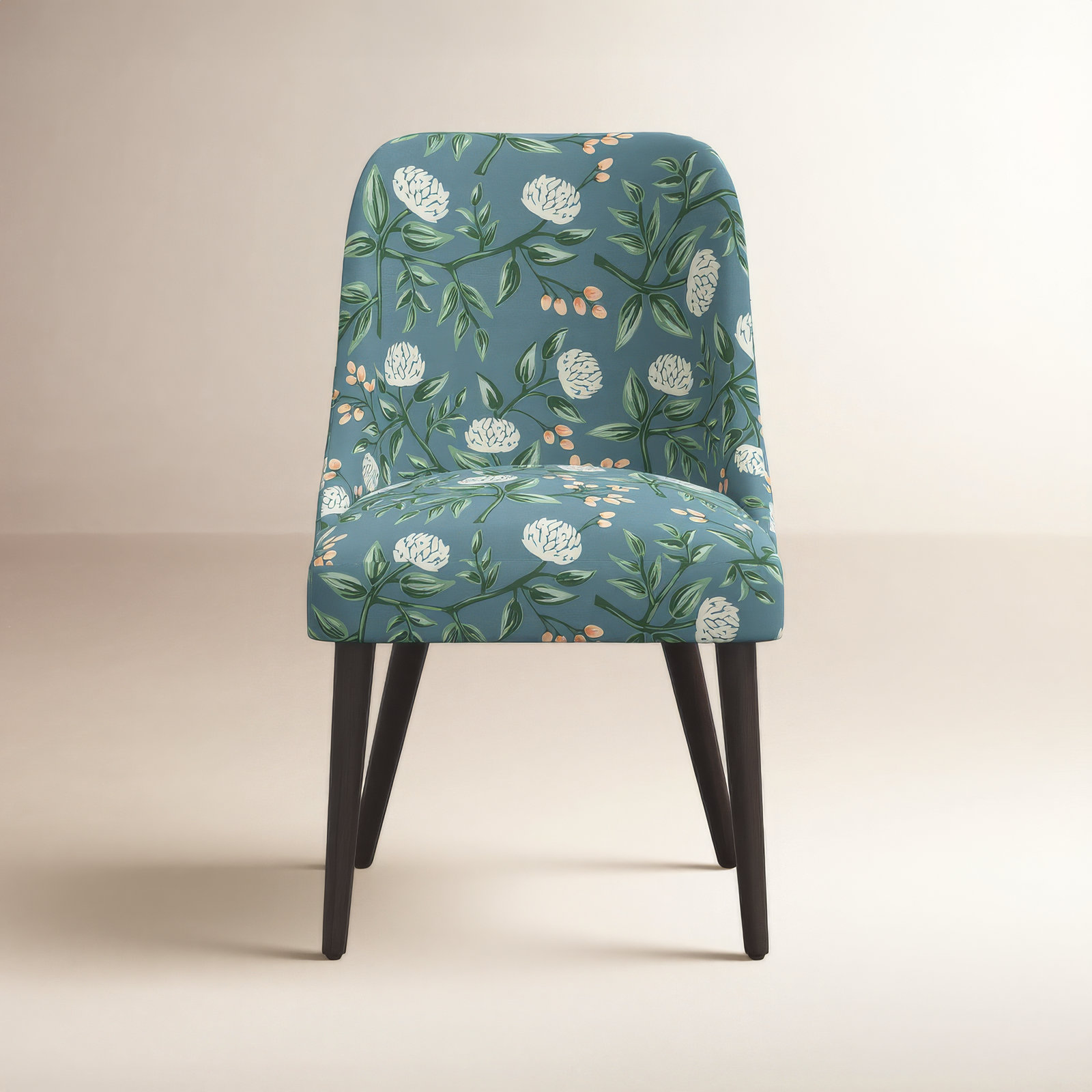 Rifle Paper Co. x Cloth & Company Clare Dining Chair, Emerald Peoonies