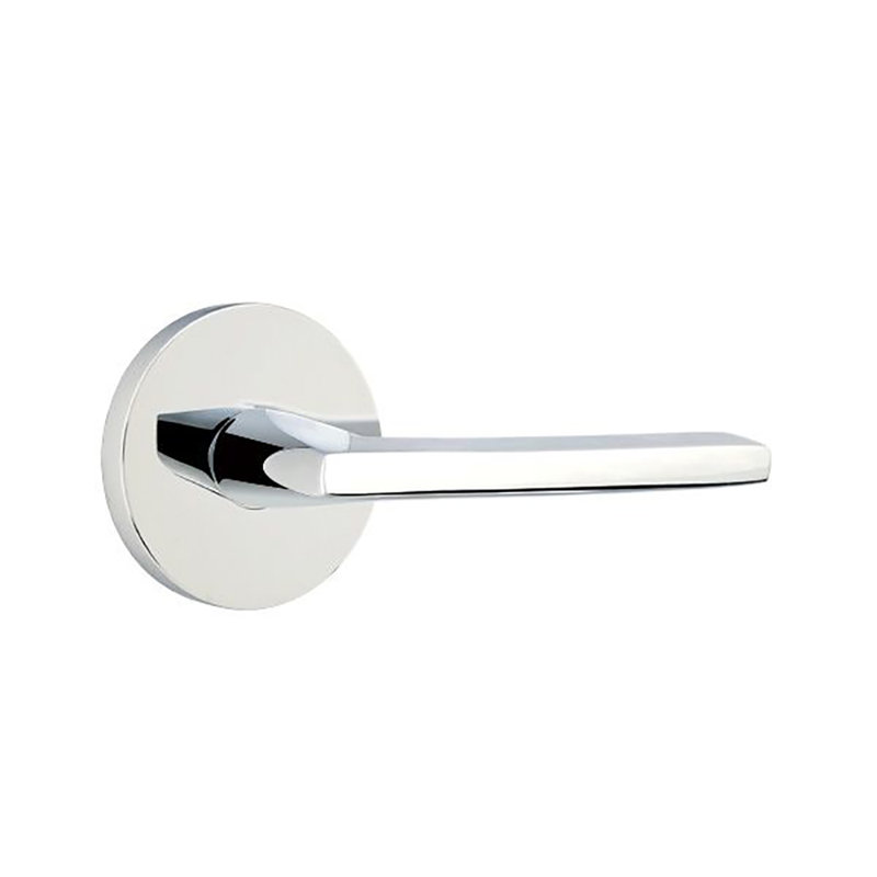 Levier de porte avec rosette Helios, Gauche, Chrome brillant