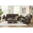 Leesa Power Recliner Loveseat, Ocean Blue Leather, USB Port, 65 Inch-113959736