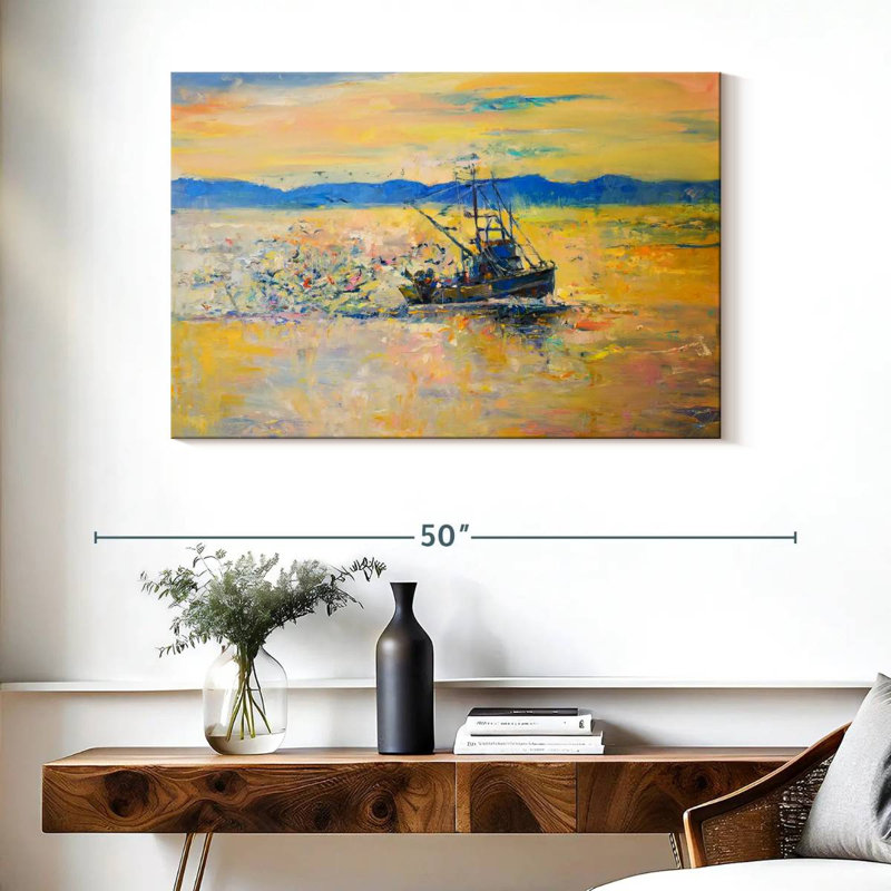 Mehar Shrimp Boat, 26" H x 39" W