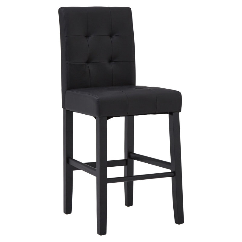 Brogdon Upholstered Counter Stool with Solid Wood Frame