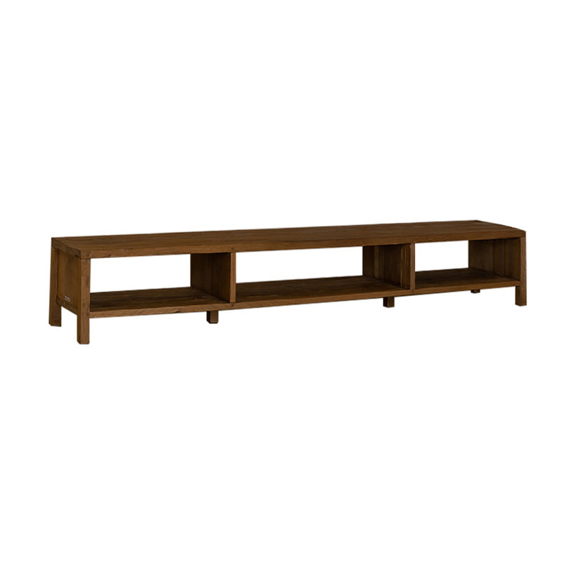 Meuble télé en bois d'orme de style rétro minimaliste, H 11,81 po x L 70,86 po x l 15,75 po