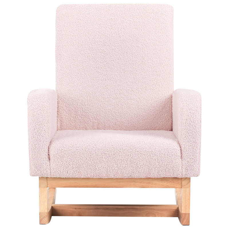 Boucle Kids Rocking Chair Pastel NORBY, Pink