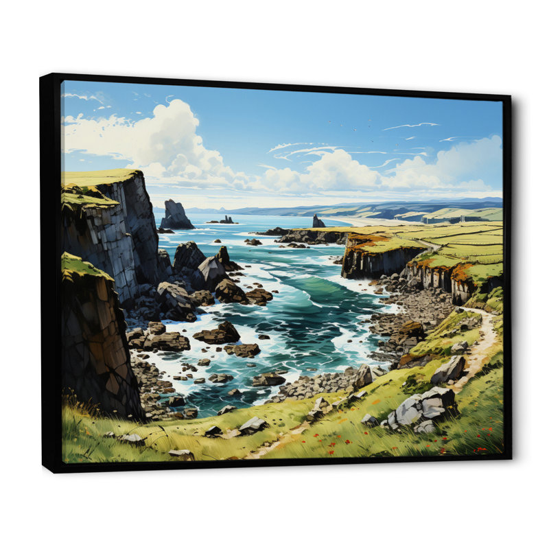 Ireland Dingle Peninces Cilf I - Ireland, art encadré, Cadre flottant noir, H 24 po x l 32 po x P 1 po
