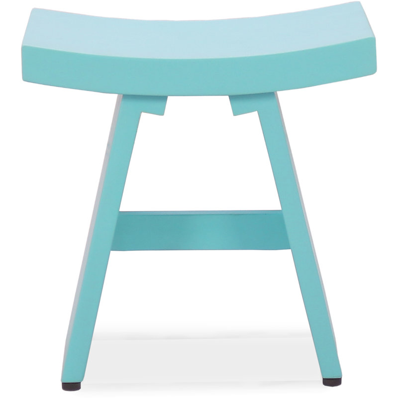 Banc décoratif en bois 18 po Asia, Bleu