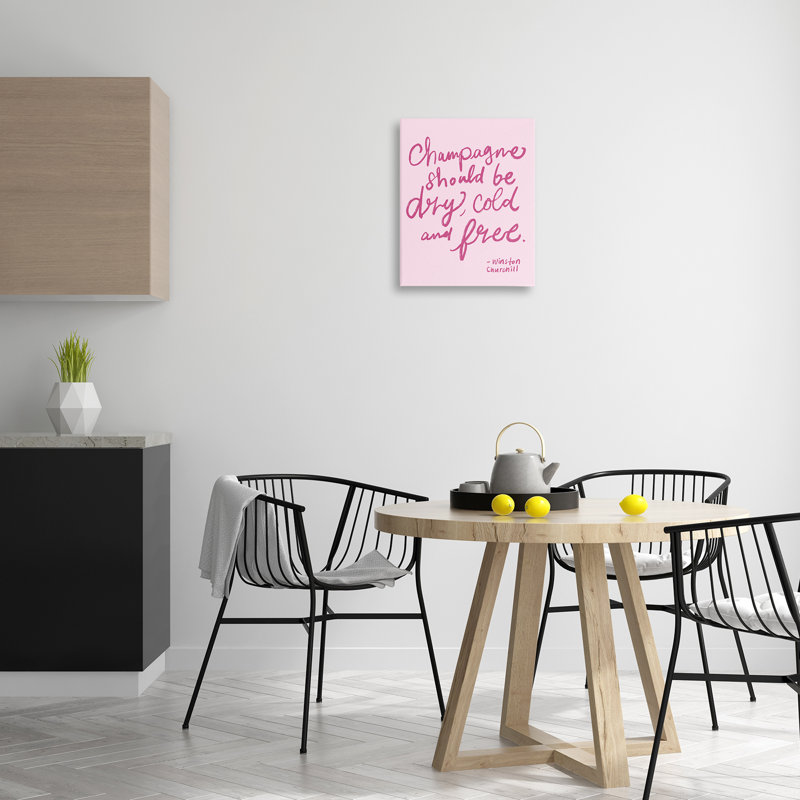  Art mural sur toile Dry Dry Free Champagne par Kristina Hultkrantz, H 20 po x l 16 po