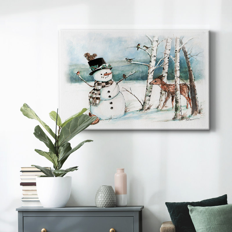 Snow Friends - Toile tendue avec châssis, H 12 po x l 18 po