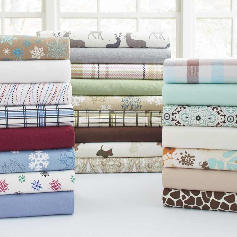 Full Sage Green Cotton Flannel Heavy Weight Sheet Set