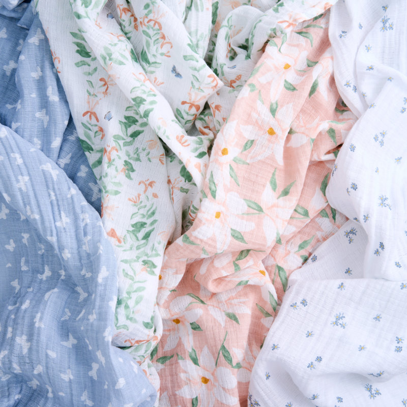 Ensemble de 4 papillons en coton Swaddle