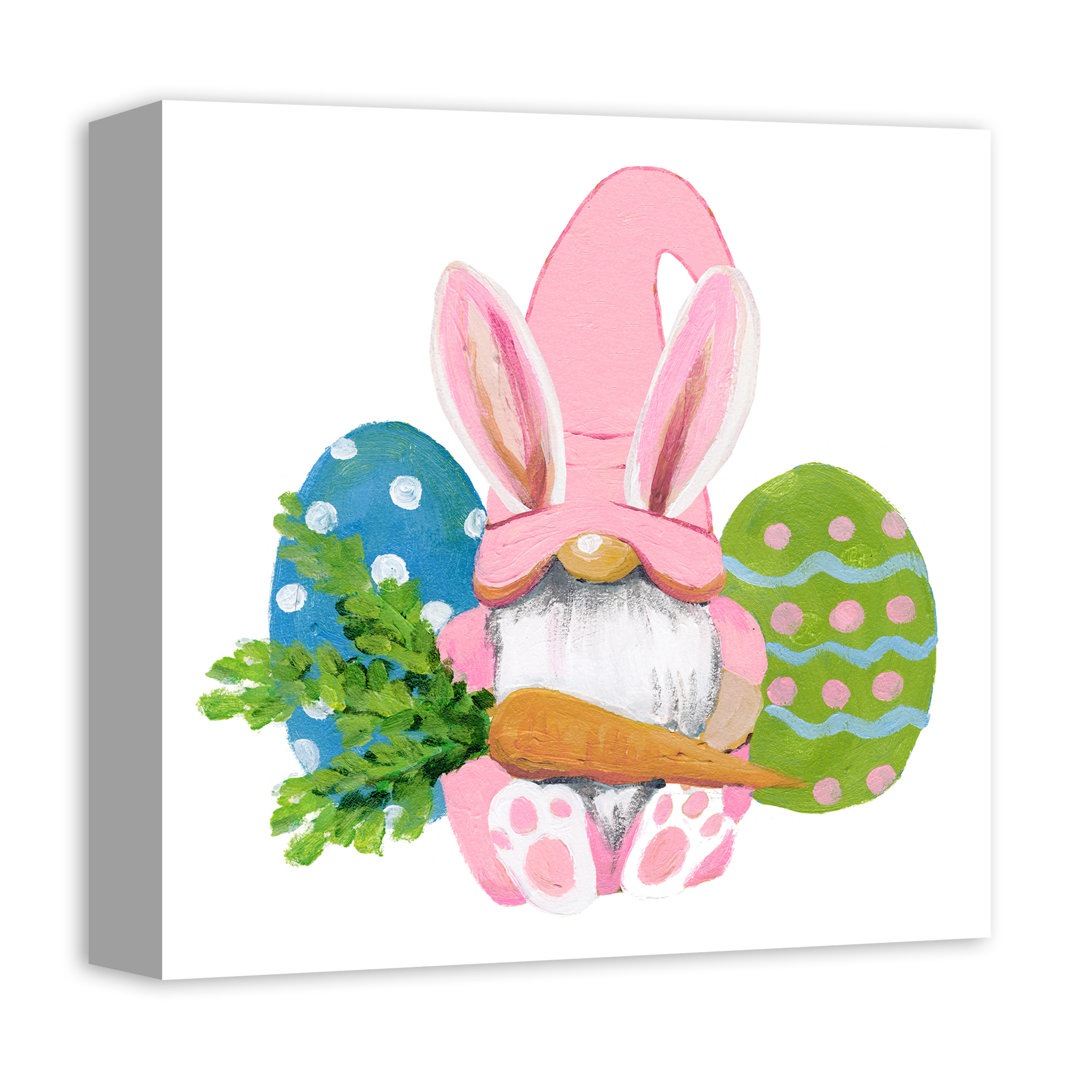 Easter Bunny Gnome by Unknown - Wrapped Canvas Graphic Art The Holiday Aisle® 