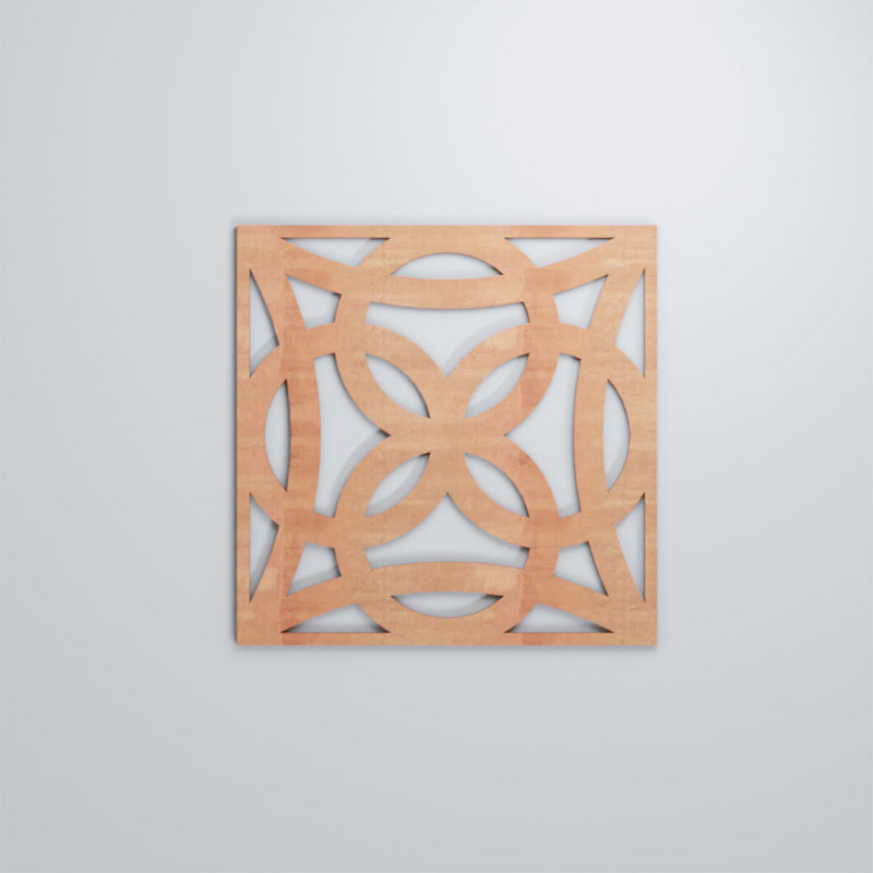 Panneaux muraux décoratifs en bois Baytown, Cerise, H 23 3/8 po x l 23 3/8 po x P 1/4 po