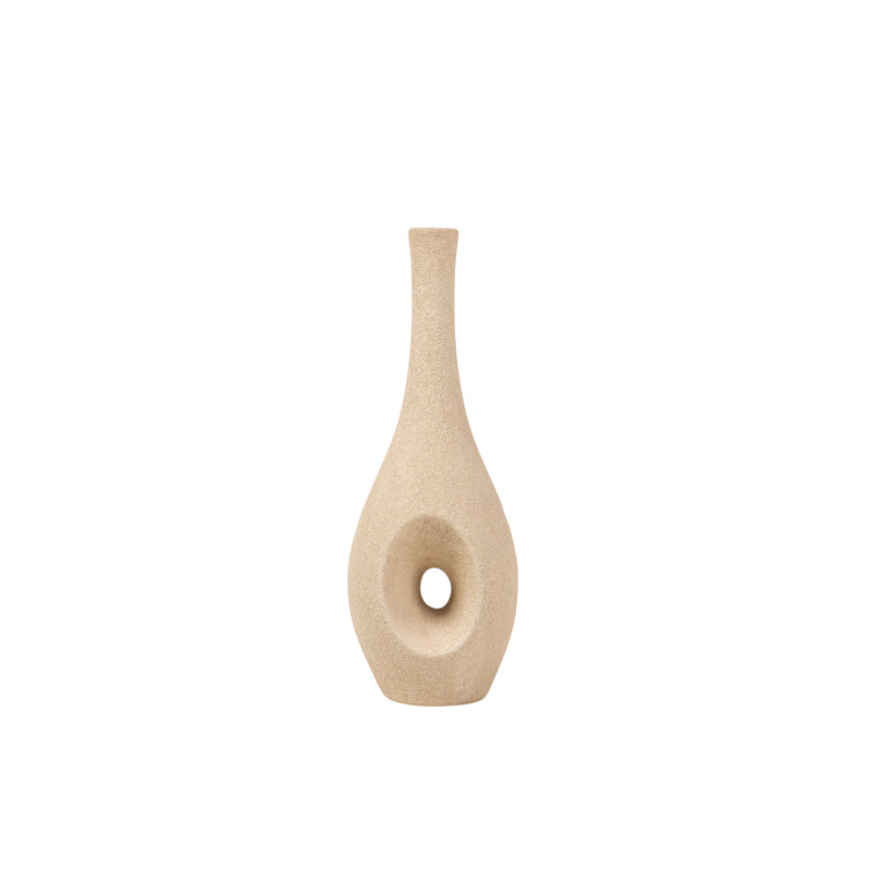 CERAMIC VASE, 40cm, Brown