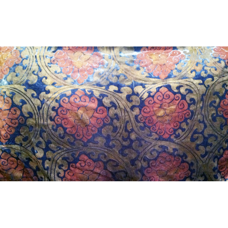 Buddhist Lotus Velvet Rectangular Pillow Cover