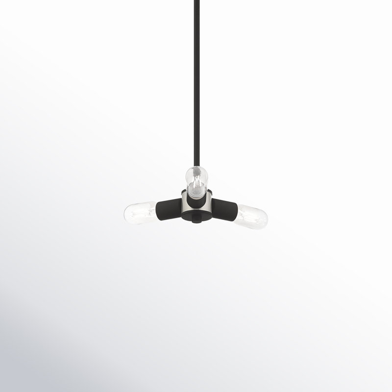 Luminaire suspendu à 3 lumières Martella, Noir