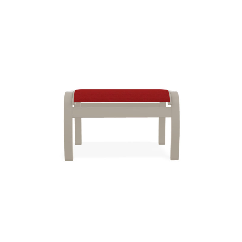 Belle Isle Powder Coated Aluminum Outdoor Lounge Chair with Ottoman