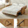 Atravion 73.5'' Transitional Vegan Leather Sofa Bed with Button-tufted Back
