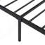 Structure simple en métal pour lit simple, style moderne et confort pour toute chambre à coucher, noir