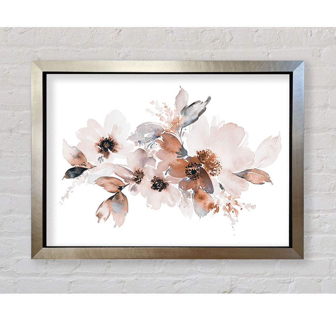 Blush Peach Flowers - Einzelner Bilderrahmen Kunstdrucke