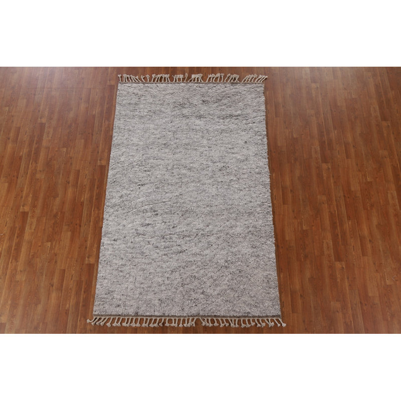 Tapis contemporain marocain noué à la main 5 x 8