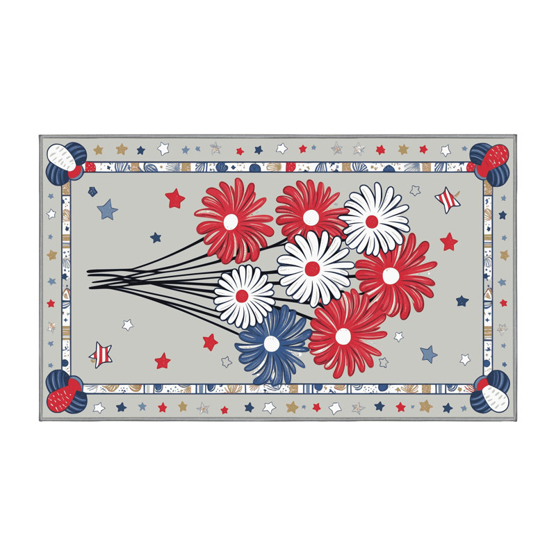 Tapis vacances des fêtes The Holiday Aisle®, Rectangulaire 3 pi x 5 pi