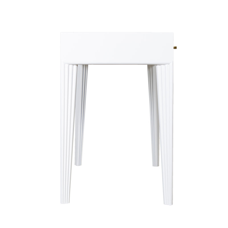 Barcelona Solid Wood Writing Desk, White