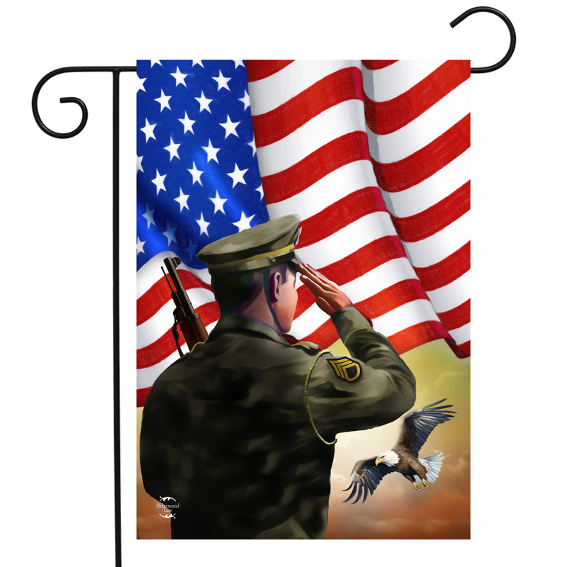 Drapeau de jardin «Saluer Soldier»