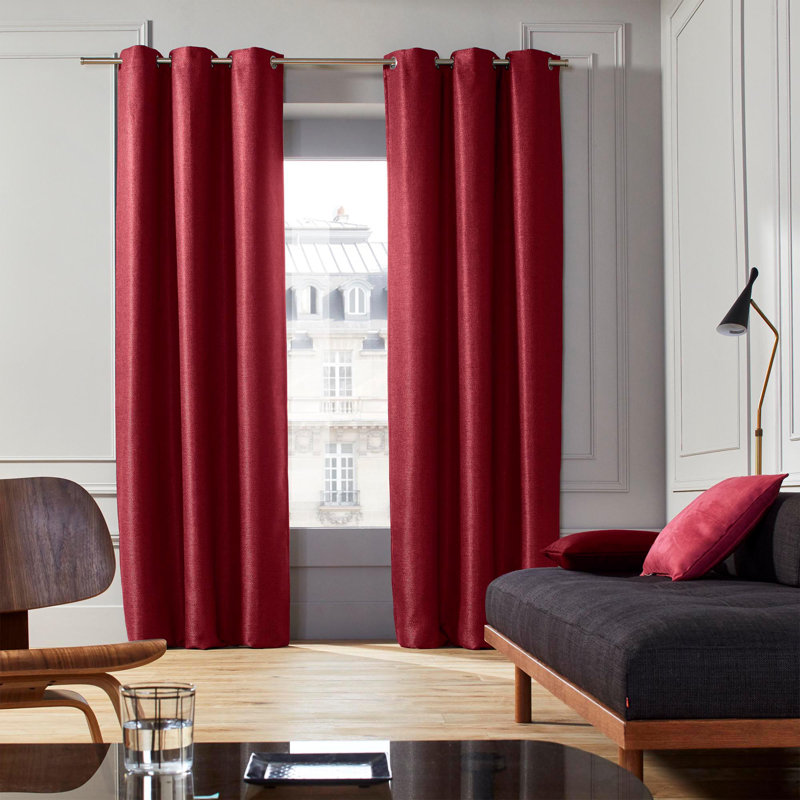 Hearns Room Darkening Single Curtain Panel, 140 W x 350 D cm, Pale Grey