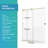 56" - 60" W X 76" H Single Sliding Shower Door, Frameless Bathroom Sliding Door With 1/4" (6Mm) Tempered Glass For Walk-In Shower, Brushed Gold-121018003