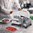WeChef 10''Commercial Meat Slicer 240W Electric Deli Slicer Cheese Food Cutter Stainless Steel Blade For Shop Restaurant Home Use 0-12mm Adjustable Slicing Thickness