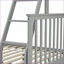 Lit superposé simple au dessus d'un lit double en pin massif avec tiroirs de rangement Rails de sécurité gris - sans sommier-635944389