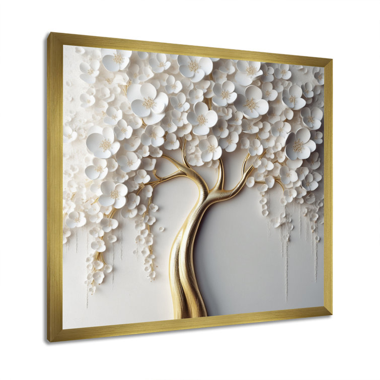 Arunveer White Orchid Tree Garden of Branches VII - Orchid Tree print on Canvas