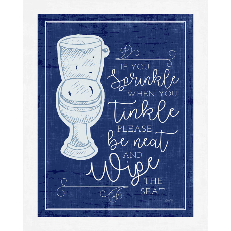 Sprinkle Tinkle - Wrapped Canvas Textual Art, 16" H x 12" W  