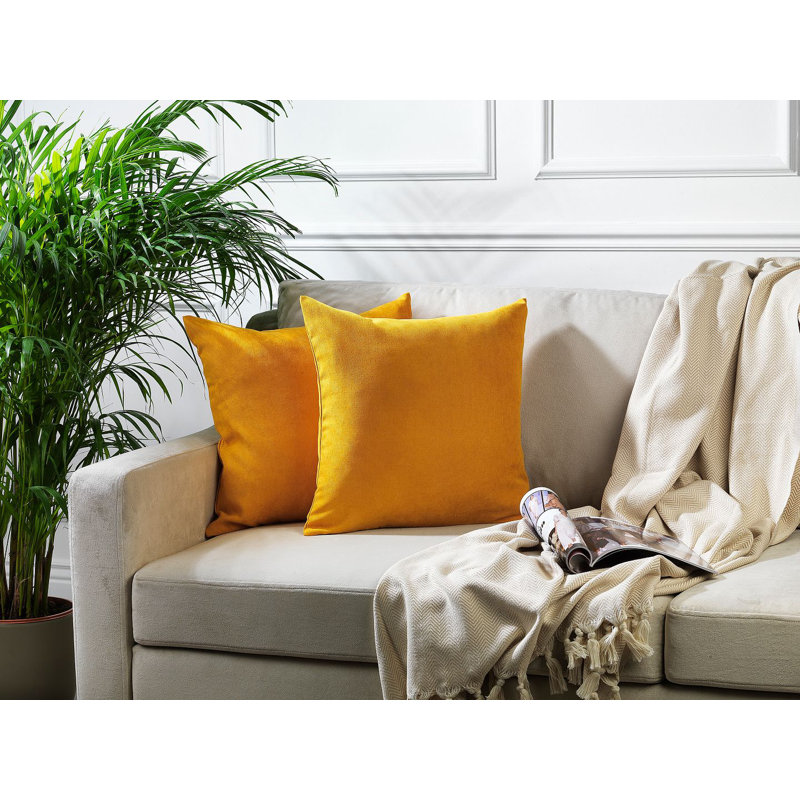 Indoor / Outdoor Square Scatter Cushion Cover - 1PC, 30 x 30cm, Mustard Yellow