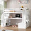 Lit mezzanine avec bureau et tablettes-668903206