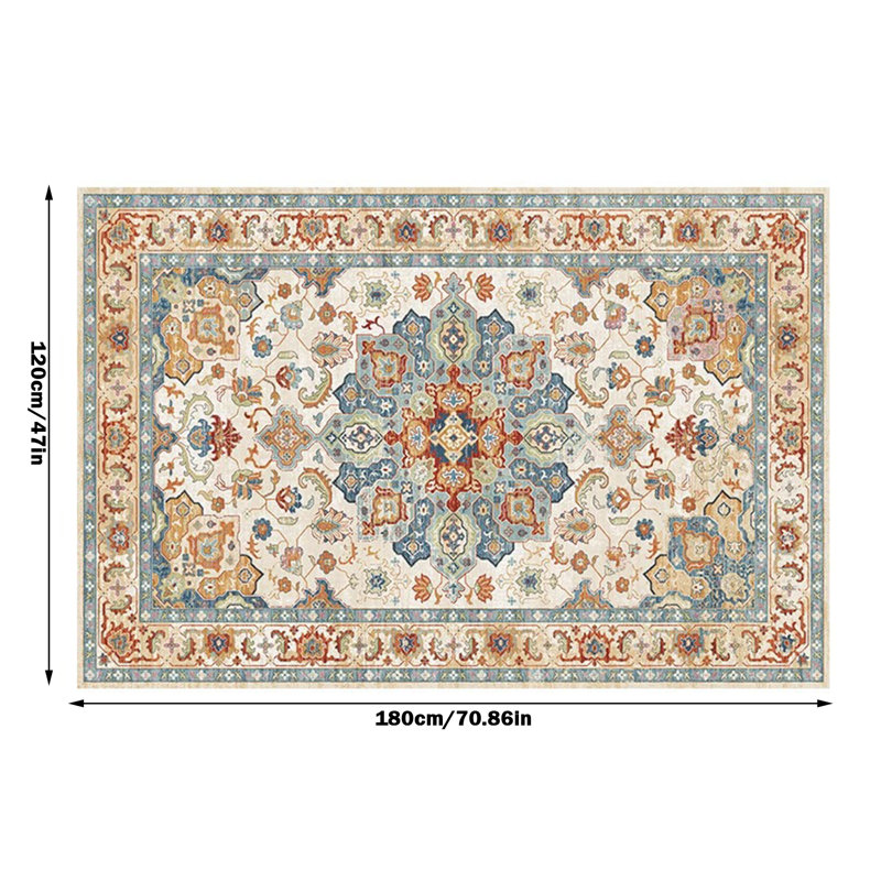 Boho Area Rug Machine Washable Floor Carpet 120x180cm