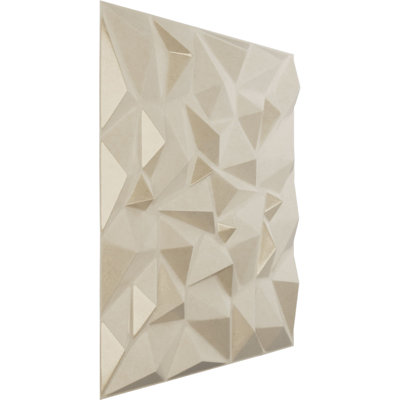 19 5/8"W x 19 5/8"H Leto EnduraWall Decorative 3D Wall Panel, Universal Metallic Pearl Mist (Covers 2.67 Sq. Ft.)