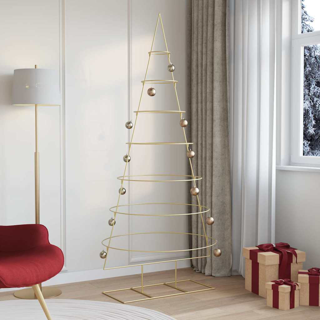 Metal Christmas Tree with Stand Gold Powder-coated steel