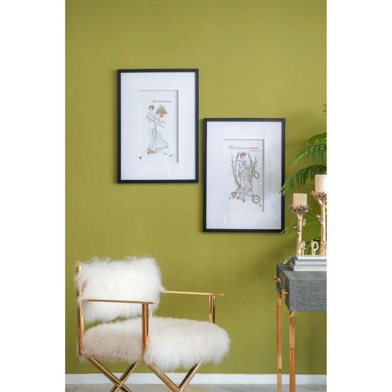 Paire d'art mural 20 po x 28 po, élever la pièce artistiquement - 40% cadre ps, 20% verre organique, papier, pimentez votre décor
