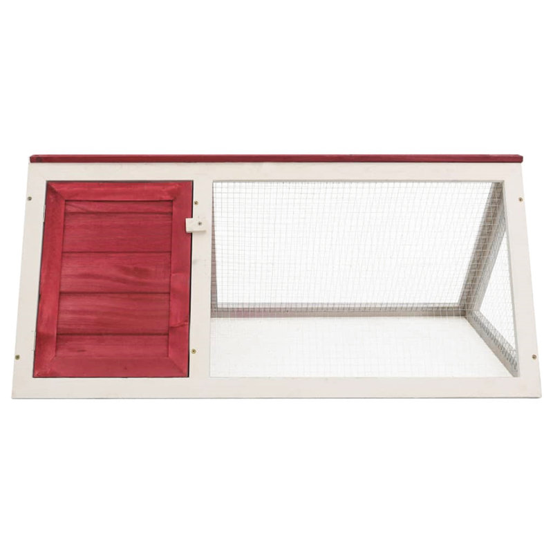 Teo Weather Resistant Rabbit Cage, Red/White
