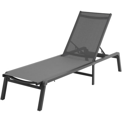 Chaise Lounge Chair Outdoor Patio Lounge Chair With Adjustable 5-Position
