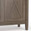 Armoire de rangement basse en bois massif Ela 32 po avec portes en X et tablettes réglables