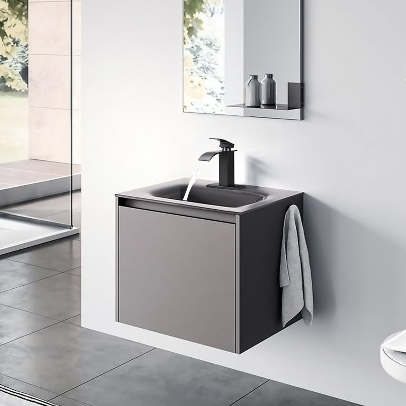 Single-handle Bathroom Faucet with Drain Assembly, Matte Black