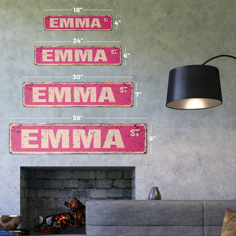 Plaque de rue Emma