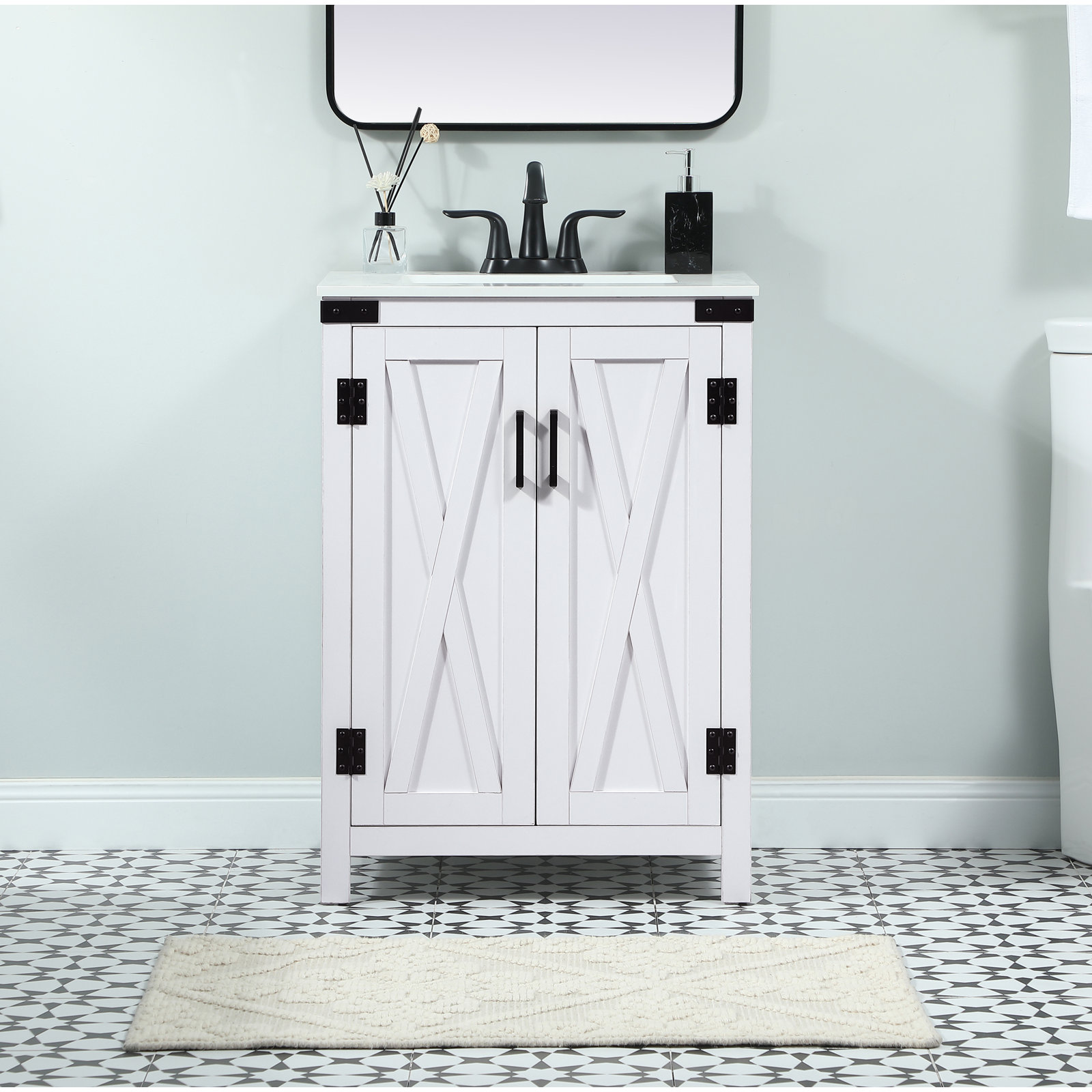 Slayton 24'' Single Bathroom Vanity, White