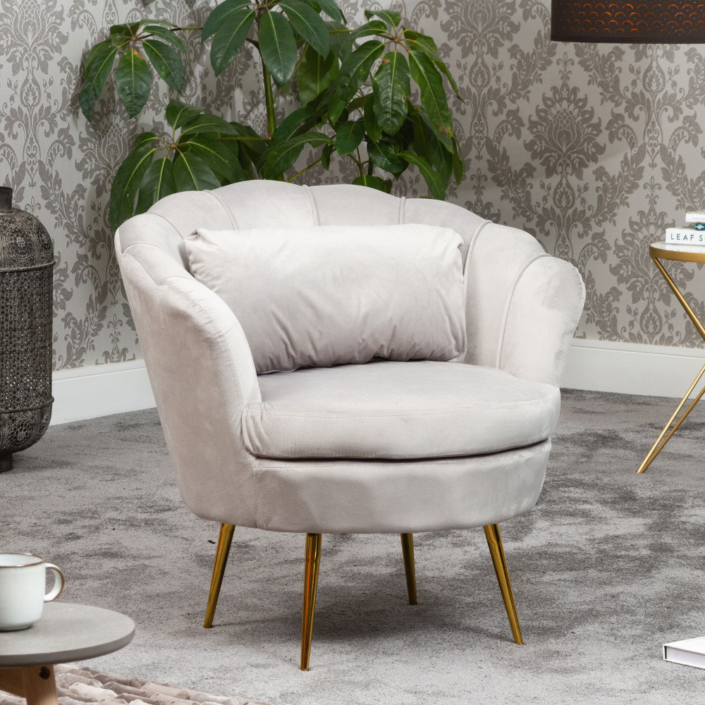 72Cm Wide Velvet Tub Chair